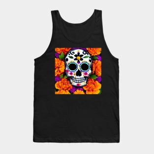 Sugar Skull Marigolds Tank Top